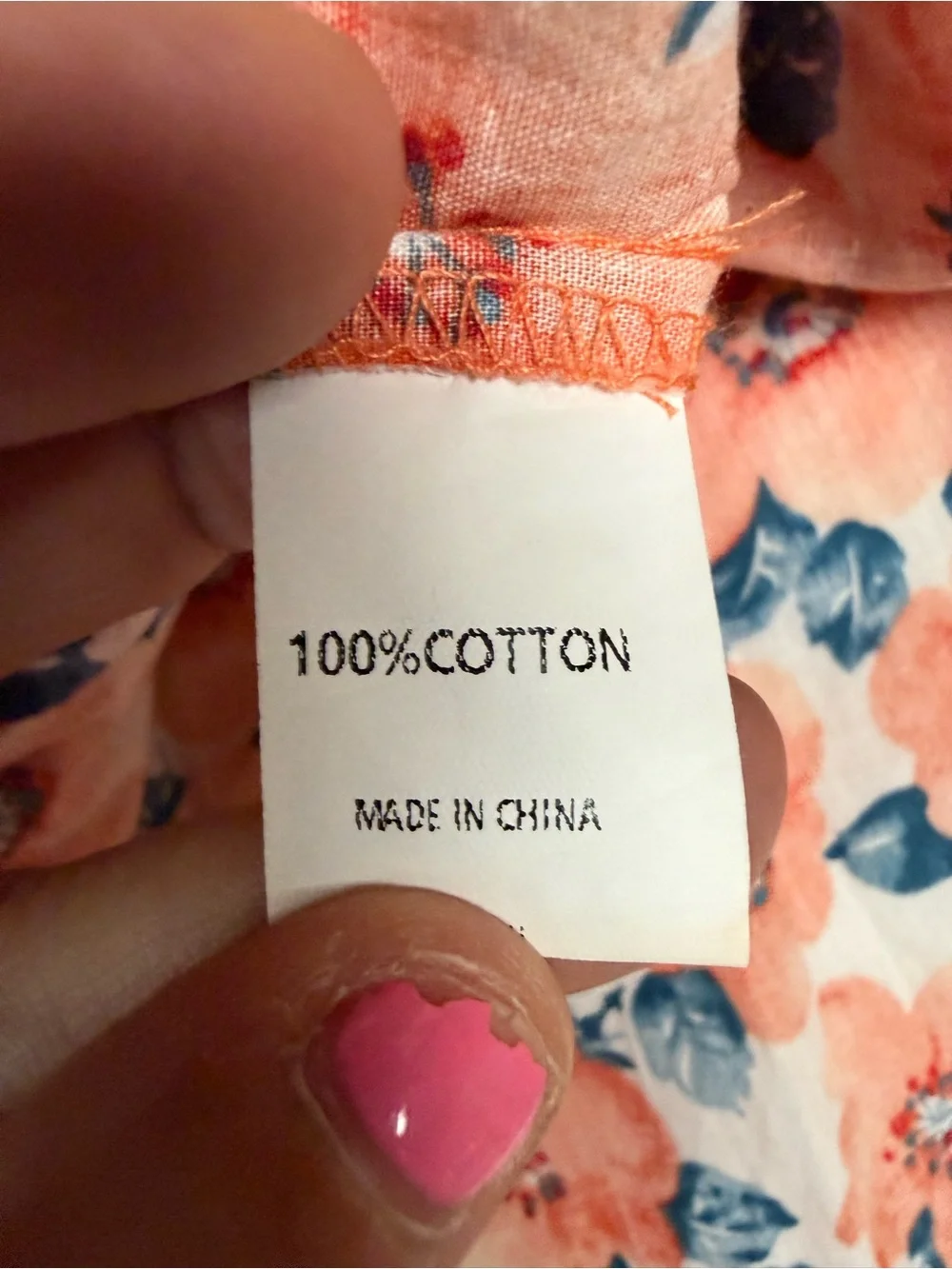 Orange Cotton Floral Sundress with Ruffled Straps size 10